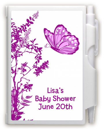 Butterfly - Baby Shower Personalized Notebook Favor