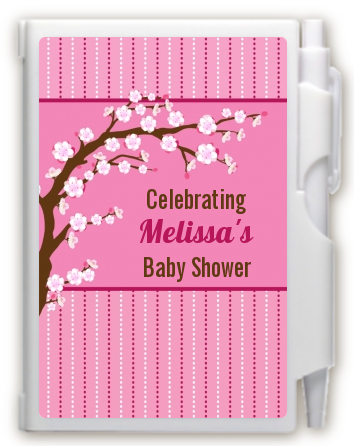 Cherry Blossom - Baby Shower Personalized Notebook Favor