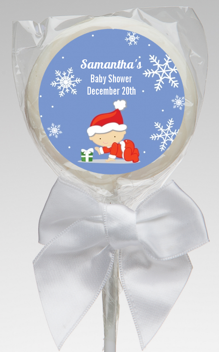  Christmas Baby Snowflakes - Personalized Baby Shower Lollipop Favors A