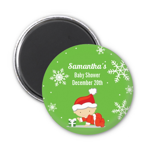  Christmas Baby Snowflakes - Personalized Baby Shower Magnet Favors A