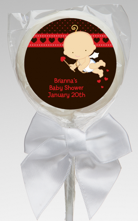  Cupid Baby Valentine's Day - Personalized Baby Shower Lollipop Favors Caucasian