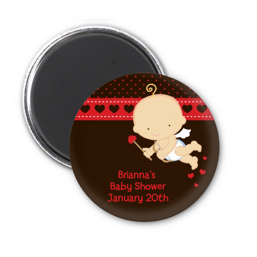  Cupid Baby Valentine's Day - Personalized Baby Shower Magnet Favors Caucasian