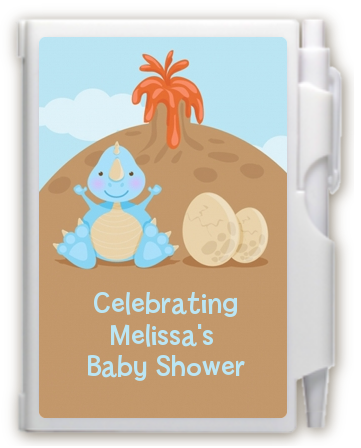 Dinosaur Baby Boy - Baby Shower Personalized Notebook Favor