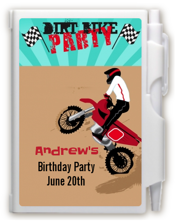 Dirt Bike - Birthday Party Personalized Notebook Favor