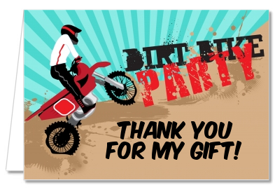 Dirt Bike - Birthday Party Thank You Cards
