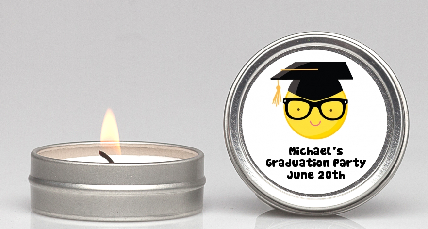  Emoji Graduate - Graduation Party Candle Favors No Glasses
