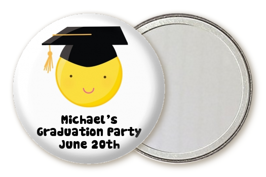  Emoji Graduate - Personalized Graduation Party Pocket Mirror Favors No Glasses