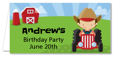 Farm Boy - Personalized Birthday Party Place Cards