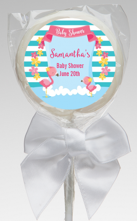 Flamingo - Personalized Baby Shower Lollipop Favors Baby Shower