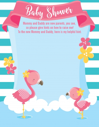 Flamingo - Baby Shower Notes of Advice