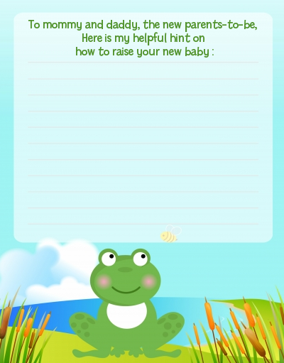 Froggy - Baby Shower Notes of Advice