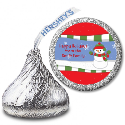 Frosty the Snowman - Hershey Kiss Christmas Sticker Labels