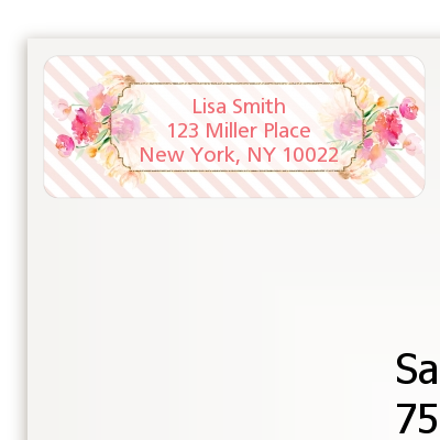 Fun to be One - 1st Birthday Girl - Birthday Party Return Address Labels