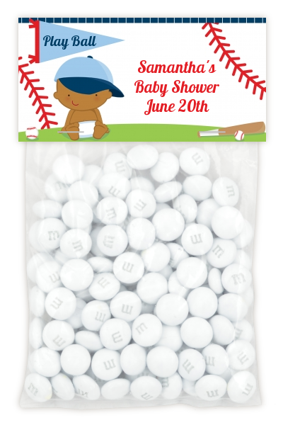  Future Baseball Player - Custom Baby Shower Treat Bag Topper Caucasian