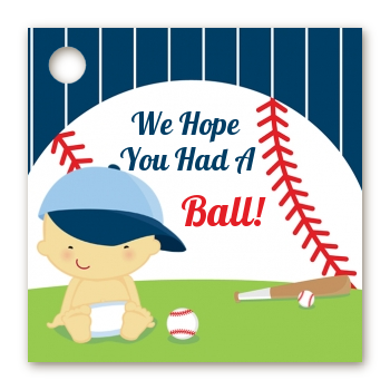  Future Baseball Player - Personalized Baby Shower Card Stock Favor Tags Caucasian
