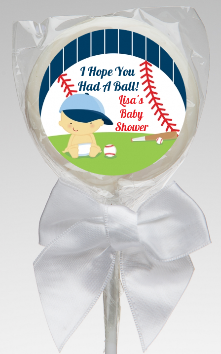  Future Baseball Player - Personalized Baby Shower Lollipop Favors Caucasian