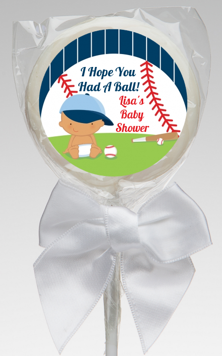  Future Baseball Player - Personalized Baby Shower Lollipop Favors Caucasian