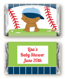  Future Baseball Player - Personalized Baby Shower Mini Candy Bar Wrappers Caucasian