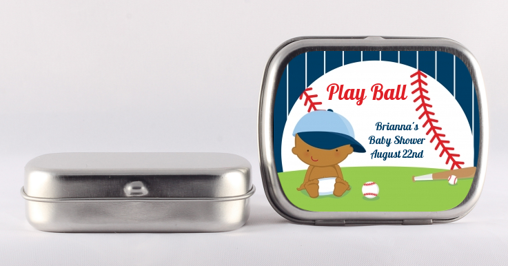  Future Baseball Player - Personalized Baby Shower Mint Tins Caucasian