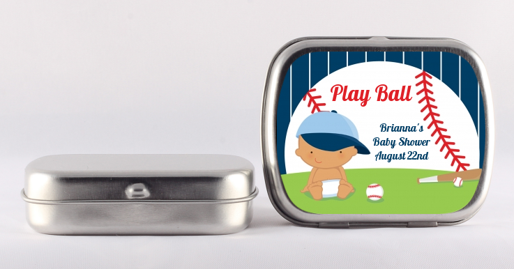  Future Baseball Player - Personalized Baby Shower Mint Tins Caucasian