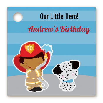  Future Firefighter - Personalized Birthday Party Card Stock Favor Tags Caucasian Boy