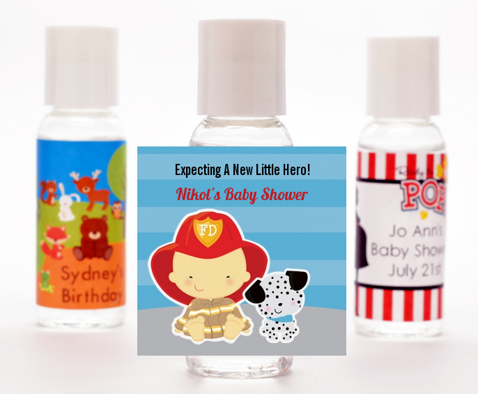  Future Firefighter - Personalized Baby Shower Hand Sanitizers Favors Caucasian