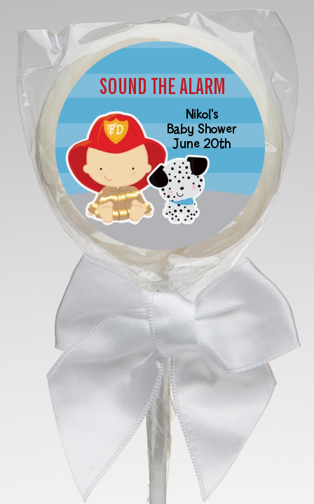  Future Firefighter - Personalized Baby Shower Lollipop Favors Caucasian