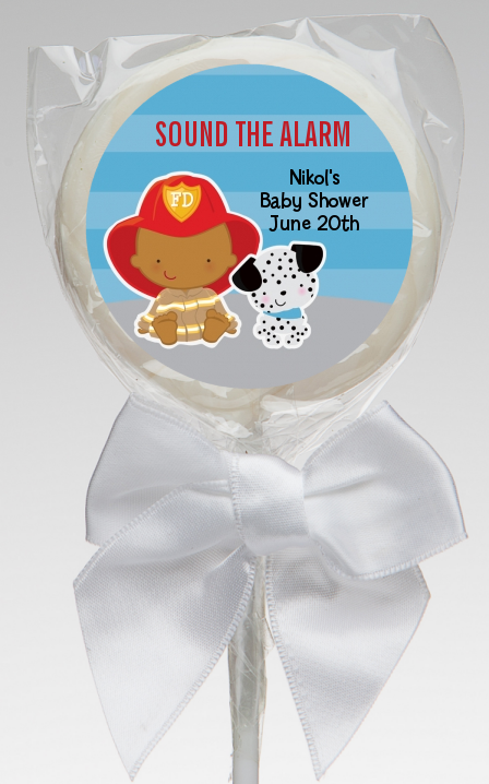  Future Firefighter - Personalized Baby Shower Lollipop Favors Caucasian