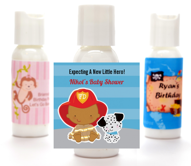  Future Firefighter - Personalized Baby Shower Lotion Favors Caucasian