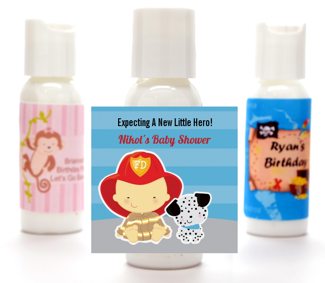  Future Firefighter - Personalized Baby Shower Lotion Favors Caucasian