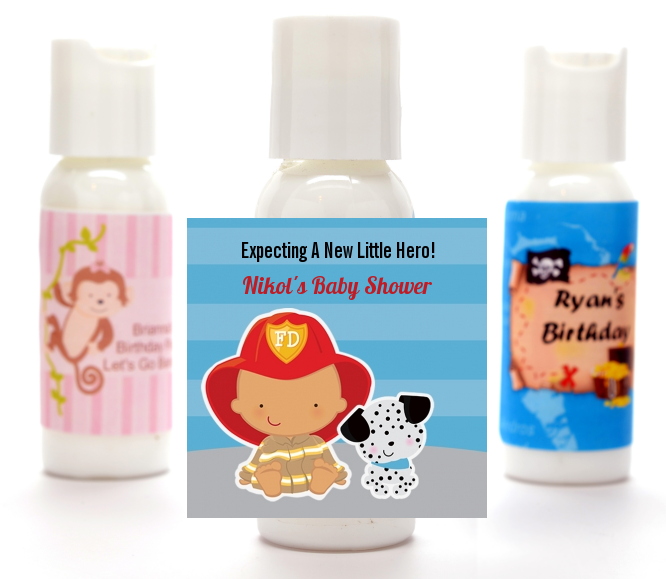  Future Firefighter - Personalized Baby Shower Lotion Favors Caucasian