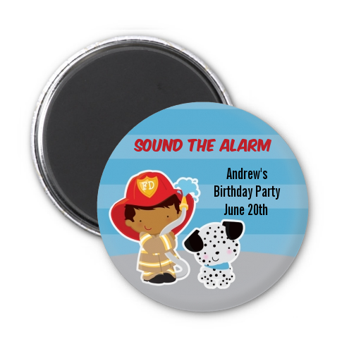  Future Firefighter - Personalized Birthday Party Magnet Favors Caucasian Boy