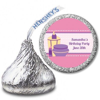 Glamour Girl - Hershey Kiss Birthday Party Sticker Labels