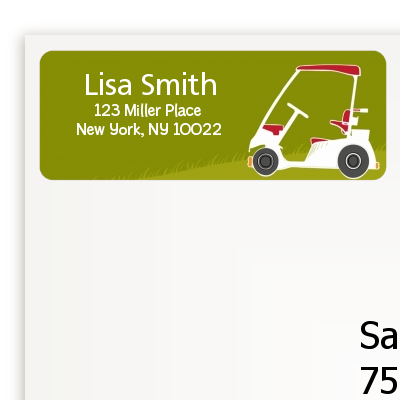 Golf Cart - Retirement Party Return Address Labels