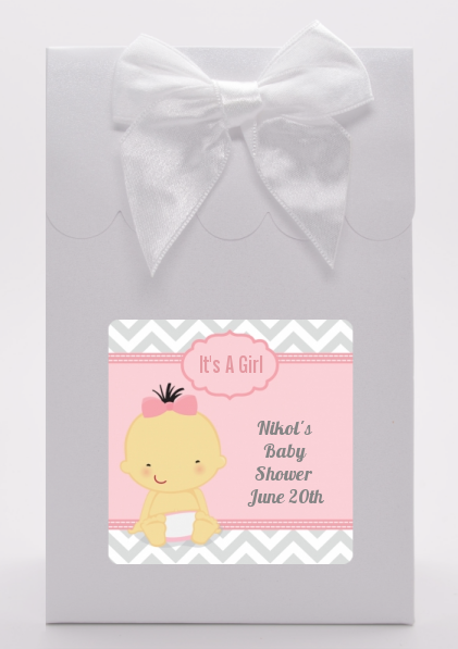 It's A Girl Chevron Asian - Baby Shower Goodie Bags