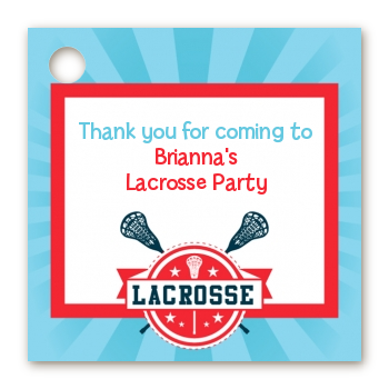 Lacrosse - Personalized Birthday Party Card Stock Favor Tags