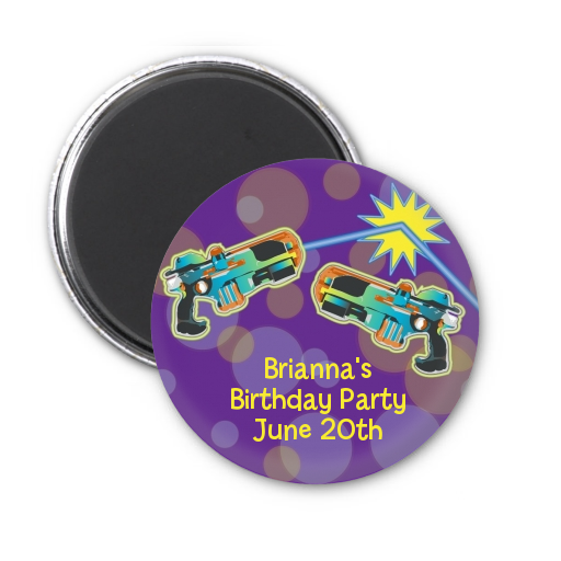  Laser Tag - Personalized Birthday Party Magnet Favors One Gun