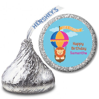 Lion - Hershey Kiss Birthday Party Sticker Labels