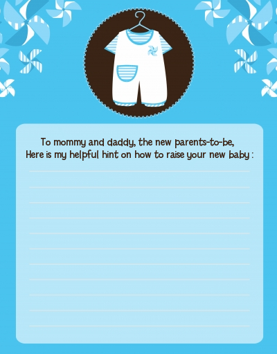 Little Boy Outfit - Baby Shower Notes of Advice
