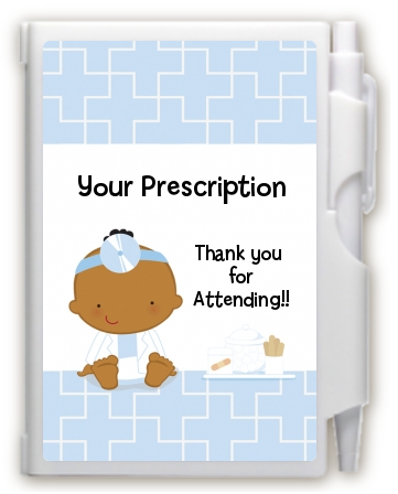  Little Doctor On The Way - Baby Shower Personalized Notebook Favor Caucasian