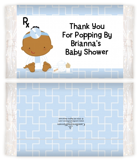  Little Doctor On The Way - Personalized Popcorn Wrapper Baby Shower Favors Caucasian