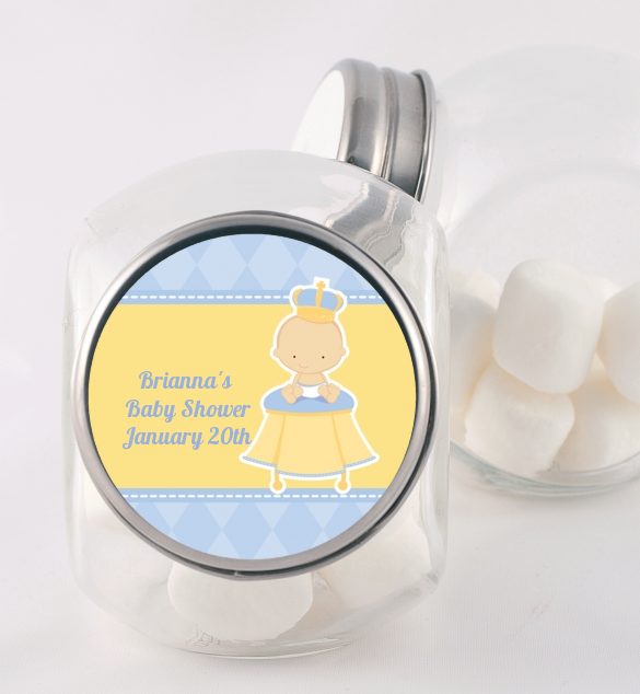  Little Prince - Personalized Baby Shower Candy Jar Plain