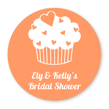  Love is Sweet - Round Personalized Bridal Shower Sticker Labels 