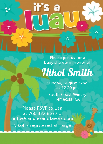  Luau - Baby Shower Invitations baby shower