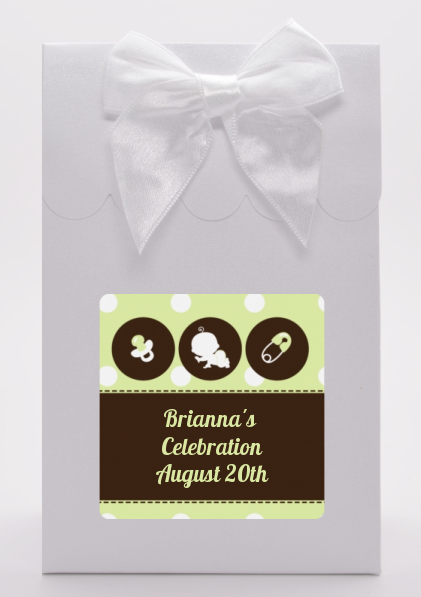 Modern Baby Green Polka Dots - Baby Shower Goodie Bags