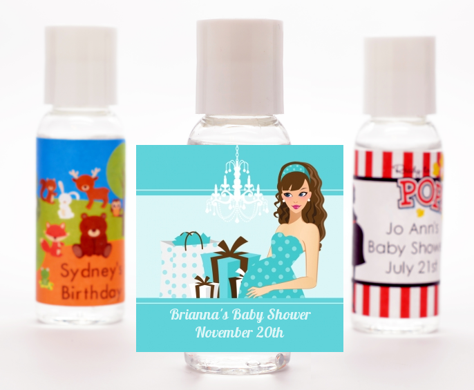  Modern Mommy Crib It's A Boy - Personalized Baby Shower Hand Sanitizers Favors Black Hair A