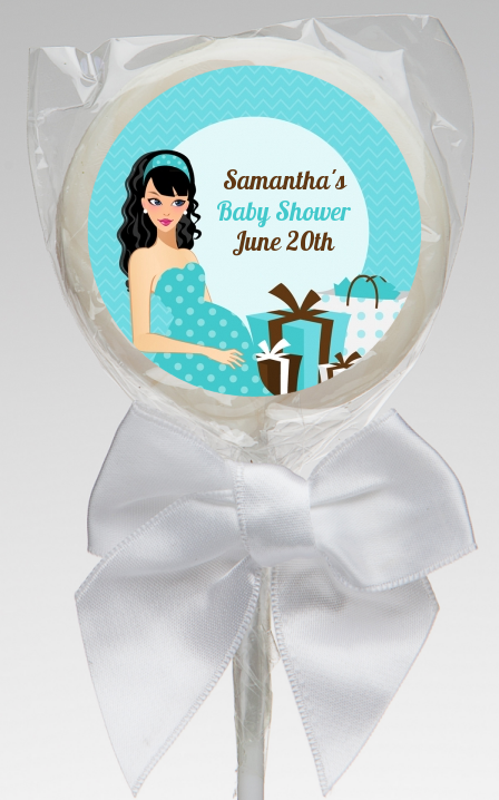  Modern Mommy Crib It's A Boy - Personalized Baby Shower Lollipop Favors Black Hair A