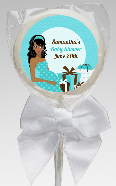  Modern Mommy Crib It's A Boy - Personalized Baby Shower Lollipop Favors Black Hair A