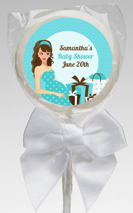  Modern Mommy Crib It's A Boy - Personalized Baby Shower Lollipop Favors Black Hair A