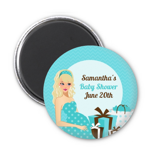  Modern Mommy Crib It's A Boy - Personalized Baby Shower Magnet Favors Black Hair A